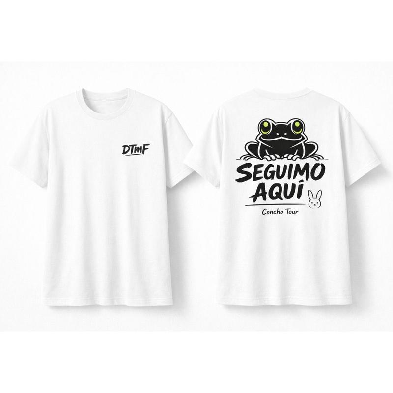 Camiseta Bad Bunny Dtmf Sapo Concho Tour Brasil 2026 Algodão